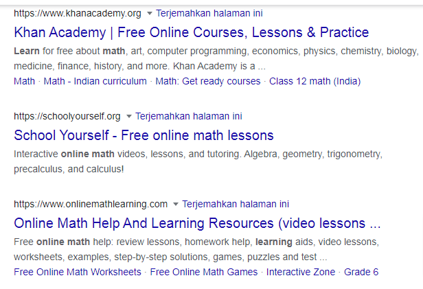 Rekomendasi Situs Belajar Matematika Online
